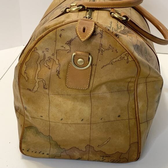 Vintage Alviero Martini 1A Classe Geo Weekender Travel Duffle Bag World Map 20" - Picture 9 of 16